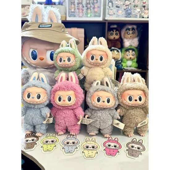Original Pop Mart Labubu Exciting Macaron Have a Seat Kawaii Trendy Play Blind Box Figure Labubu V2 Plush Keychain