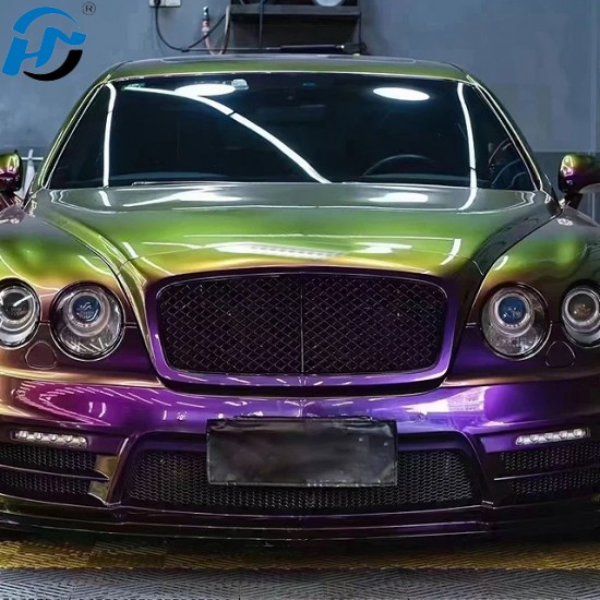 High Glossy PET TPU Cast Self-Healing Self-Repair Car Sticker Magic Colored Purple Unicorn Vinyl Wrap Film Chameleon Celestial