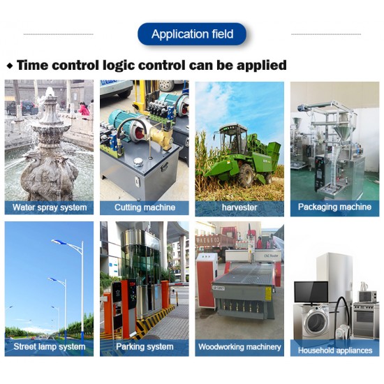 Huaqingjun 7 Inch HMI PLC All-in-one Ethernet RS485 232 48MR 24IO Relay Output Ladder Diagram Controller for Automation