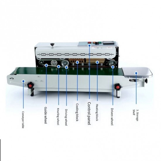 ANDUUK SY-FR900 high quality FR-900C Continuous Sealing Machine Plastic Bags Heat Sealer Horizontal Band Sealer