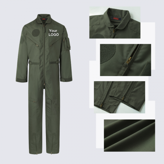 Flame-Retardant Coverall Flight Suit Fr Hi Vis Coverall Work Clothes Safety Work Clothes with Convenient Zippers