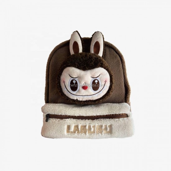 Hot Sale 100% Original POP MART Classic Bag Series-LABUBU Backpack (Brown)