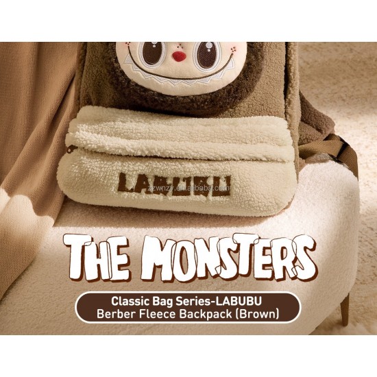 Hot Sale 100% Original POP MART Classic Bag Series-LABUBU Backpack (Brown)