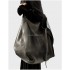 Leather lazy retro casual personality large capacity Tote bag single shoulder strap stylish women's bag