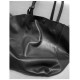 Leather lazy retro casual personality large capacity Tote bag single shoulder strap stylish women's bag