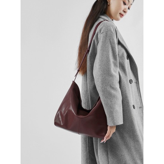 2025 New Cowhide Women's Bag Large Capacity Versatile Genuine Leather Big Bag