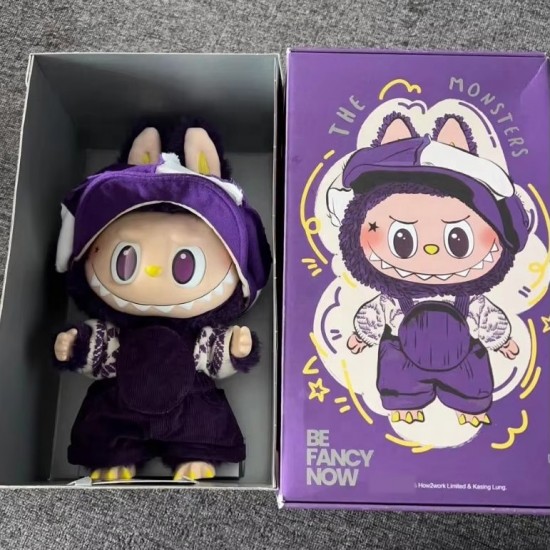 Hot-Selling 40cm Labub Milan Fashion Week Series Purple Monster Big PVC Doll Home Decoration Plush Gift Surprise Blind Boxes