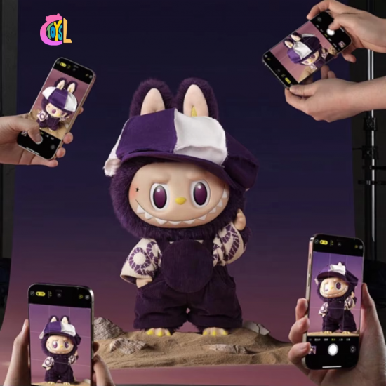 Hot-Selling 40cm Labub Milan Fashion Week Series Purple Monster Big PVC Doll Home Decoration Plush Gift Surprise Blind Boxes