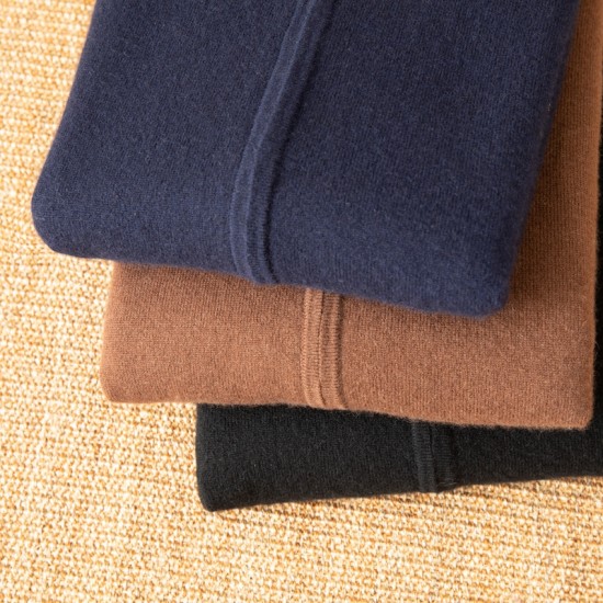 Autumn Winter Men's Sleeveless Cashmere Waistcoat Factory Wholesale Heated Warming Jacket Tank Top Knitted Weaving on Both Sides