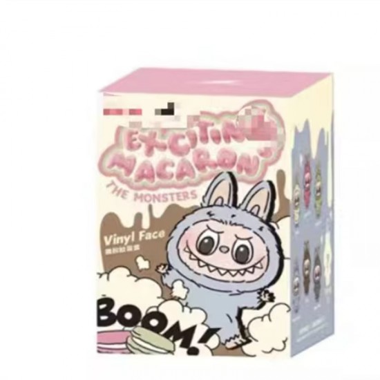 Hot Selling POP MART Vinyl LABUBU V1 Exciting Macaron Animal Plush Toy Pendant Trendy Mystery Boxes Plush Keychains Toys