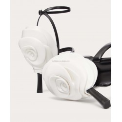 3D Flowers Elegant Wedding Sexy Adjustable Ankle Strap with Buckle Sculpted Heel Roserouche 100 Embellished Leather Sandals