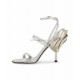 3D Flowers Elegant Wedding Sexy Adjustable Ankle Strap with Buckle Sculpted Heel Roserouche 100 Embellished Leather Sandals