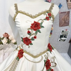 Professional High Quality White Long Flora Dress Romantic Tutu for Stage Performance for Kids Women Adults in Ballet Dance