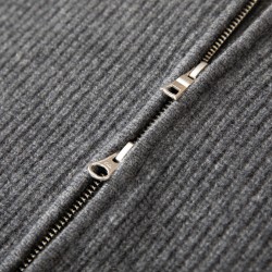 Men's Men's Half High Neck Full Zipper Wool Cashmere Knit Cardigan Young and Middle-aged Autumn and Winter New Knitted Cardigan