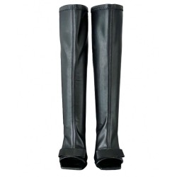 Handmade Women's Genuine Leather VERS-1 Shoes-Winter Knee High Boots Over-the-Knee Lace Design Mid-Calf Style