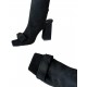 Handmade Women's Winter Over-the-Knee Leather Boots with High Heel VER Shoes-Genuine Leather Waterproof Feature