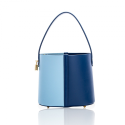 2025 Spring New Fashion Women's Casual Bucket Bag Handbag Simple Double Color Niche Design Versatile Open Closure Polyester