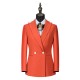 Custom Elegant Double-Breasted Business Suit with Button Decoration Solid Pattern Work Clothes with Temperament Tooling