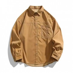 T174 Y6224Vintage Hip-Hop Style Long Sleeve Dress Shirt Casual XL Size Trendy Couplet for Youth Hawaiian Inspired Design for Men