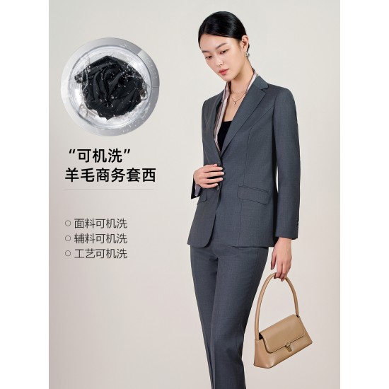 Women's XS Wool Wisteria Suit Jacket Machine Washable Business Commuter Work Clothes New Professional Small Work Jacket