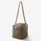 Top Layer Cowhide Vintage Buckle Box Bag with a High-end Sense of Fashion and Versatile Single Shoulder Bag.