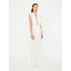 Customization Fine stretch jersey Plunging neckline Draped panels Wedding Dress Ladies Oem Odm Women Clothes Elegant Apparel