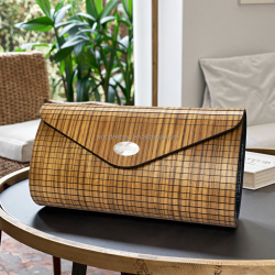Elegant Classic Natural Wood Evening Clutch Bag for Women Handcrafted Magnetic Fastener Summer Autumn Spring Fashionable Cover