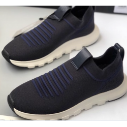 2050-J Series Men's High-Duane Knitted Loafers Casual Sports Shoes with Genuine Leather Lining Moderate Cushioning and Support