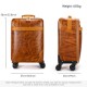 MARRANT Men Genuine Leather Aluminum Carry-on Luggage 18/20 Inch Suit Cases Travel Trolley Luggage Leather Suitcase Luggage