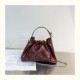 Hand-made Hand-held Cowhide Bag Wine Red Fashion Everything