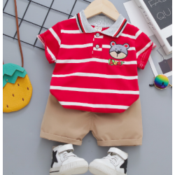 Clearance Price Boys 1-4 Years Old Short Sleeve Set Cotton Summer Baby Clothes Summer Children's Two-piece Children's Sportswear