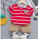 Clearance Price Boys 1-4 Years Old Short Sleeve Set Cotton Summer Baby Clothes Summer Children's Two-piece Children's Sportswear