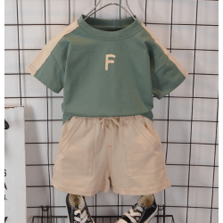 Clearance Price Boys 1-4 Years Old Short Sleeve Set Cotton Summer Baby Clothes Summer Children's Two-piece Children's Sportswear