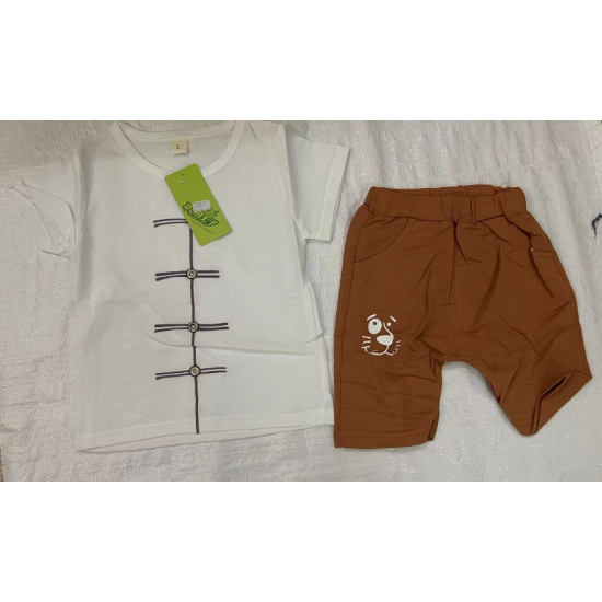 Clearance Price Boys 1-4 Years Old Short Sleeve Set Cotton Summer Baby Clothes Summer Children's Two-piece Children's Sportswear