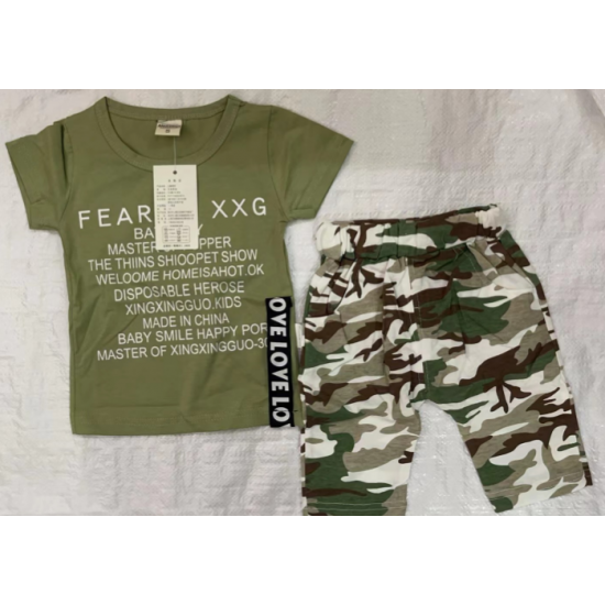 Clearance Price Boys 1-4 Years Old Short Sleeve Set Cotton Summer Baby Clothes Summer Children's Two-piece Children's Sportswear