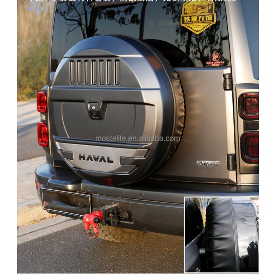 Exterior Modification Mecha Style Spare Tire Cover Rear Tire Protection Shell Accessories for Haval H9 2025