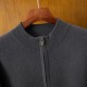 Men's Winter Warm Cardigan with Padded Cashmere Customizable Zipper Pocket Leisure Collar ODM Supply for Business or Leisure
