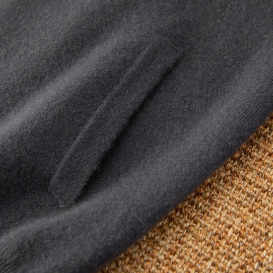 Men's Winter Warm Cardigan with Padded Cashmere Customizable Zipper Pocket Leisure Collar ODM Supply for Business or Leisure