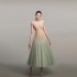 2025 Summer Fresh Forest Lace Backless Long Dress Sexy Empire Solid Front Floor-Length for Club Niche Vietnamese Designer