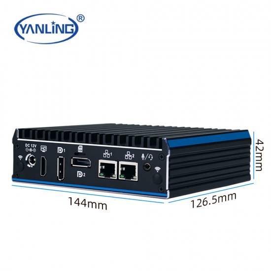 High Quality Mini PC In-Tel Cele-Ron J4125 Quad Core Triple Display 4K DDR4 RAM M.2 Slots Barebone Pc for Electronic Equipment