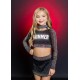 DIY Design Black Mesh with  Full Rhinestones Cheer  Uniforms