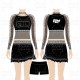 DIY Design Black Mesh with  Full Rhinestones Cheer  Uniforms
