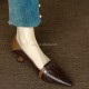 Spring and Autumn French Retro Two Wear High Heels WomenTemperament Single Shoes