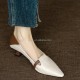 Spring and Autumn French Retro Two Wear High Heels WomenTemperament Single Shoes