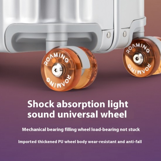 2025 NEW All Aluminum Magnesium Alloy Modern 20 Inch Travel Trolley Bag Hard Shell Suitcase Unisex Bearing Wheel Carry on case