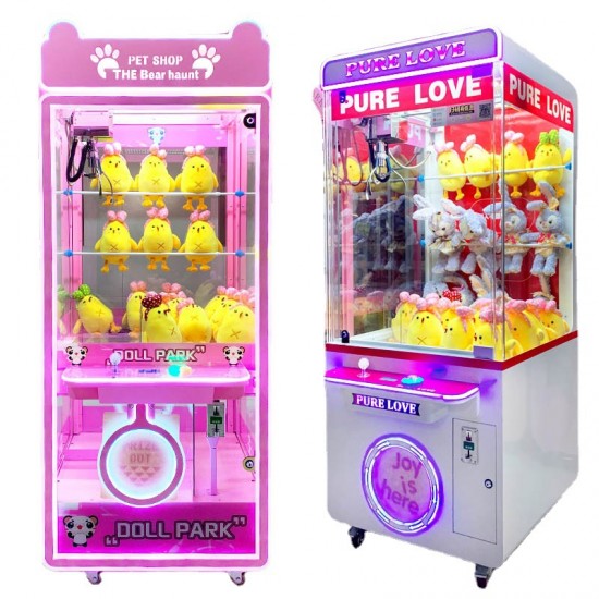 Factory Wholesale Plush Mini Toys Claw Machine Coin Operated Claw Crane Machine with Coin Acceptor