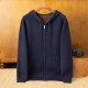 Men's Casual Hoodie 100% Cashmere ODM Sports Thick Cardigan with Simple Pocket and Pattern Decoration for Spring and Winter