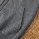 Men's Casual Hoodie 100% Cashmere ODM Sports Thick Cardigan with Simple Pocket and Pattern Decoration for Spring and Winter