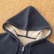 Men's Casual Hoodie 100% Cashmere ODM Sports Thick Cardigan with Simple Pocket and Pattern Decoration for Spring and Winter