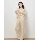 Women's Casual Soft Breathable Cashmere Sweater Set Lady Loose Clothes 2-Piece Set Customized Color Knitted Twin Set for Autumn